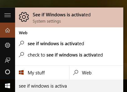 windows 10 activation check - see if windows is activated