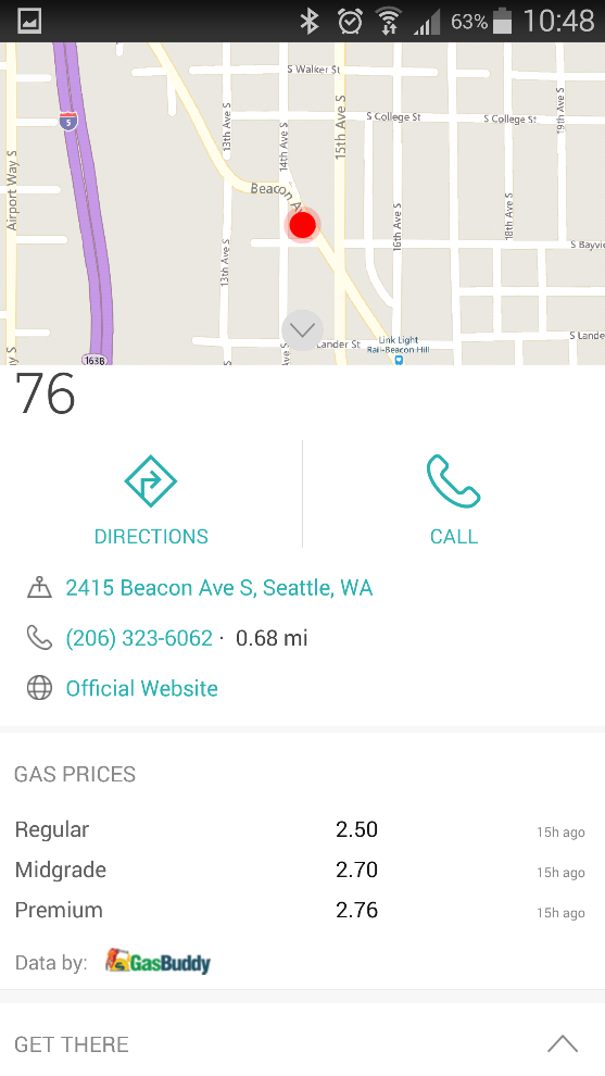 Bing Gas price official